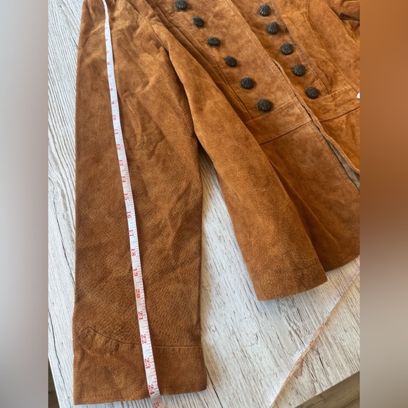 NWT Suede Military Jacket Rust Brown Blazer Coat XL - Picture 11 of 13